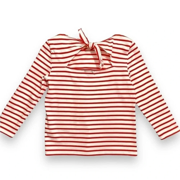 NWT J.Crew Tie Back Mariner Cloth Striped Top - Picture 4 of 4